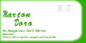 marton doro business card